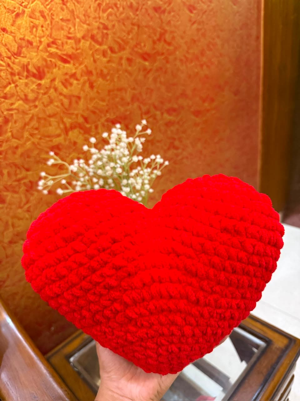 Classic Red Heart Plushie handmade crochet product image 1