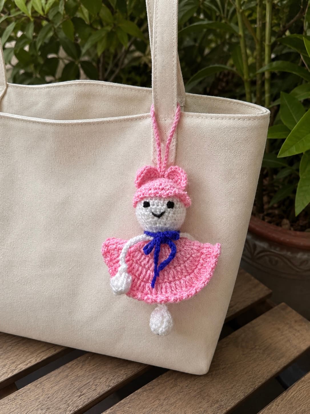 Pink Doll Bag Charm