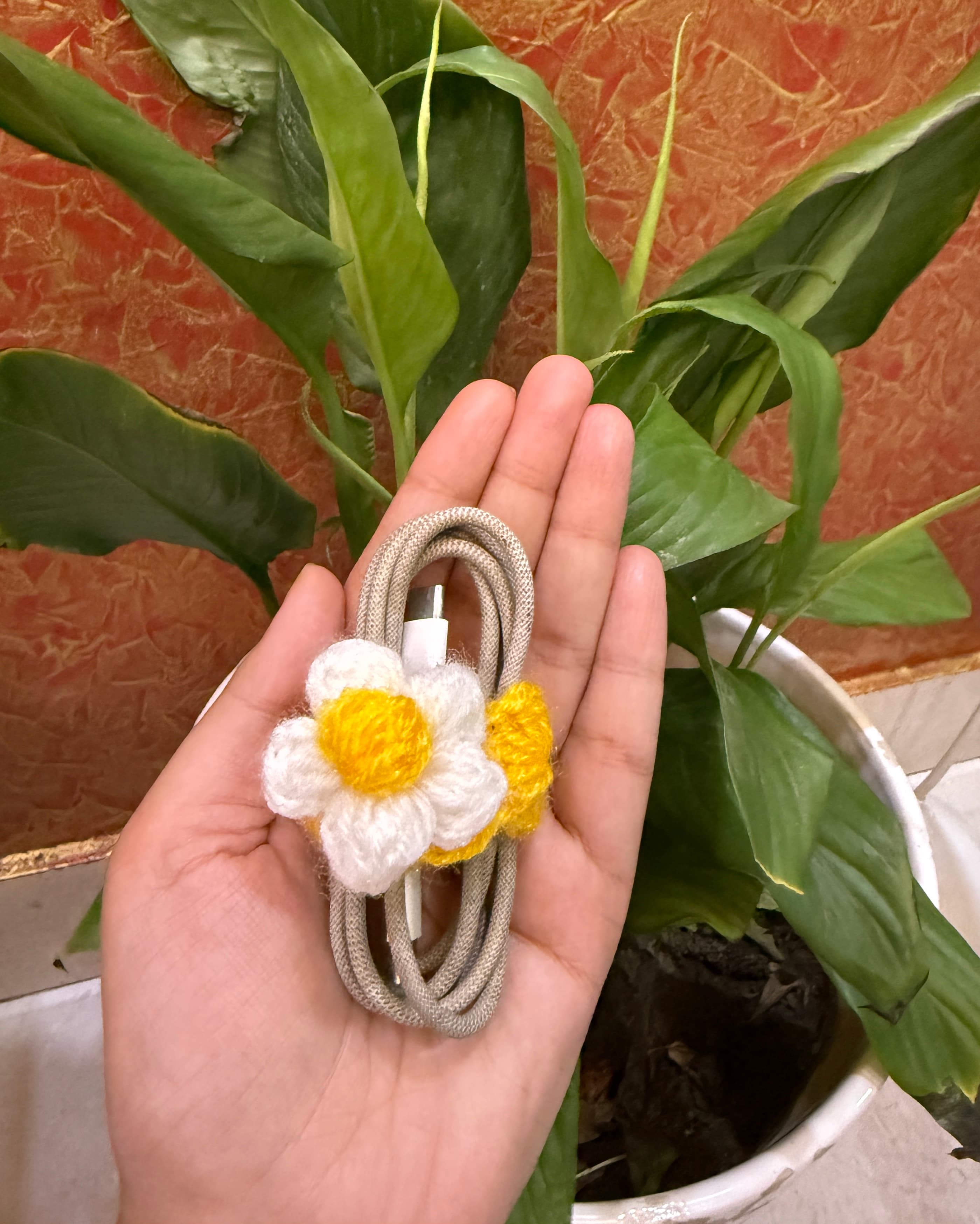 Daisy Cable Organiser handmade crochet product image 1