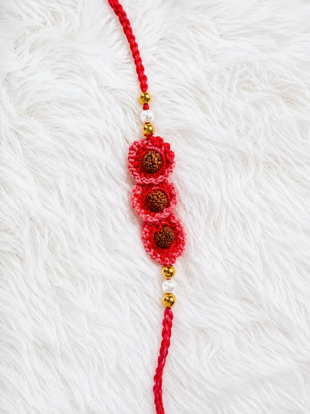 Triple Rudraksha Bloom Rakhi