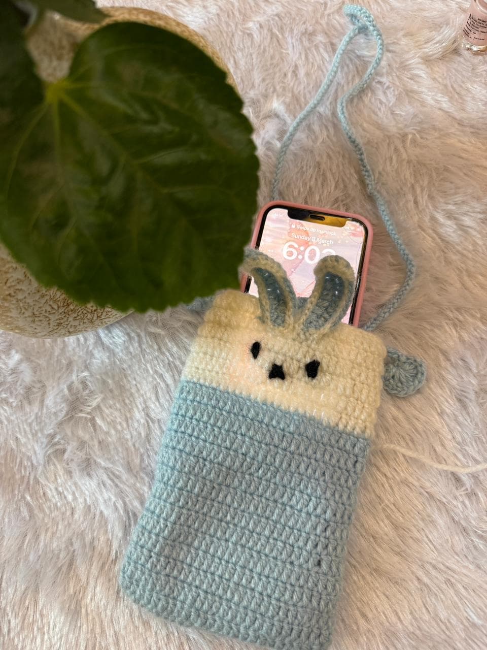 Bunny Crochet Phone Sling